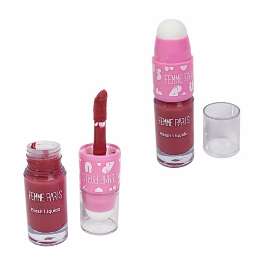 Box: Blush Líquido Femme Paris – Caixa com 24 Unidades – Cores Sortidas – FR613