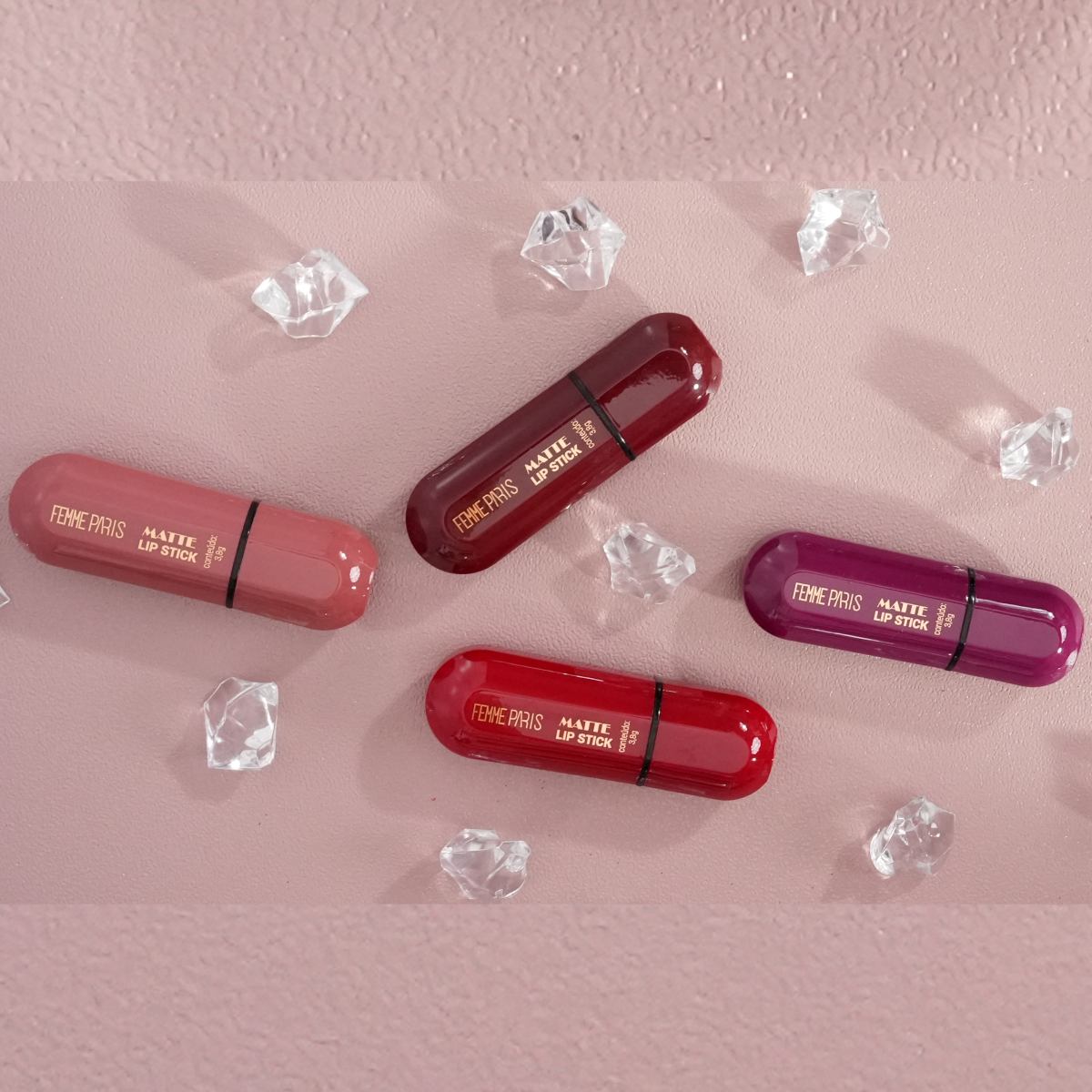 Batom Lipstick Matte Femme Paris FB004 Melancia