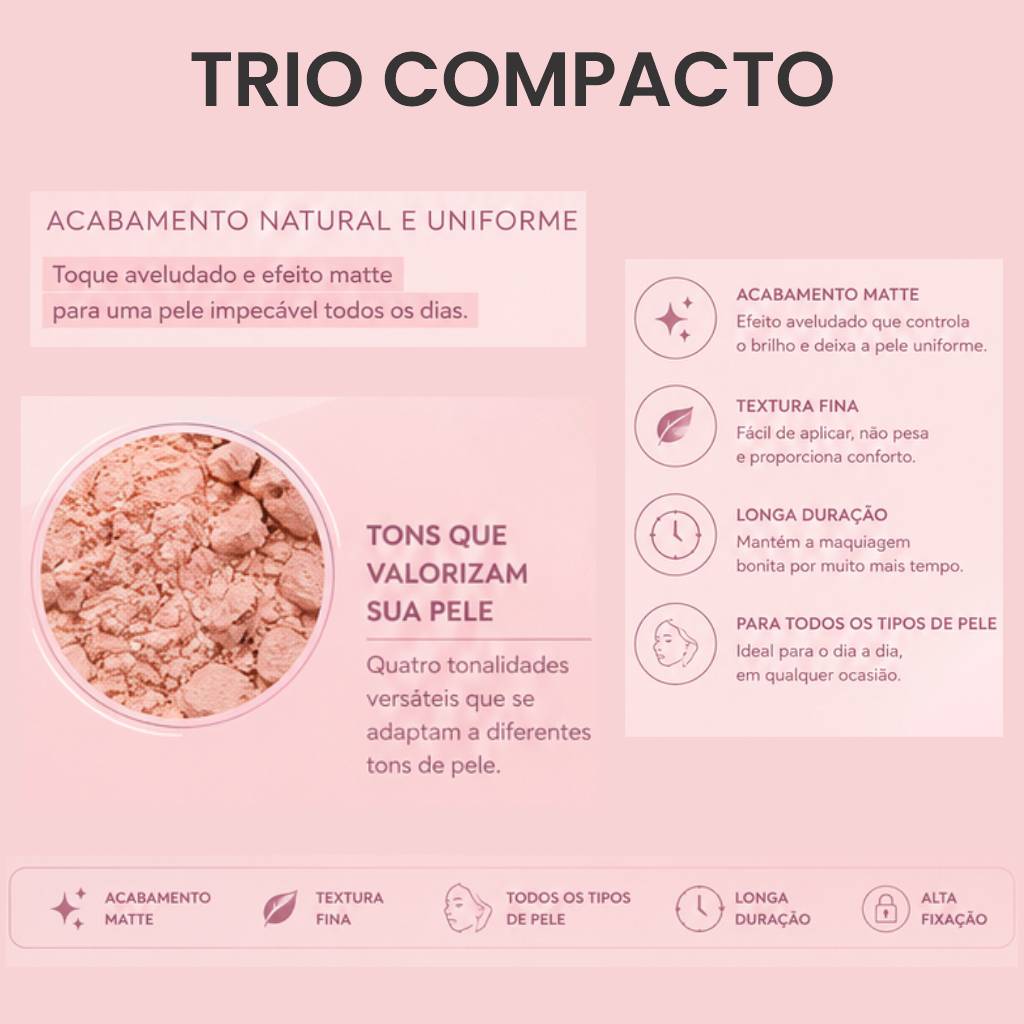 ATACADO: Pó Compacto Femme Paris – Box com 24 Peças – FR200