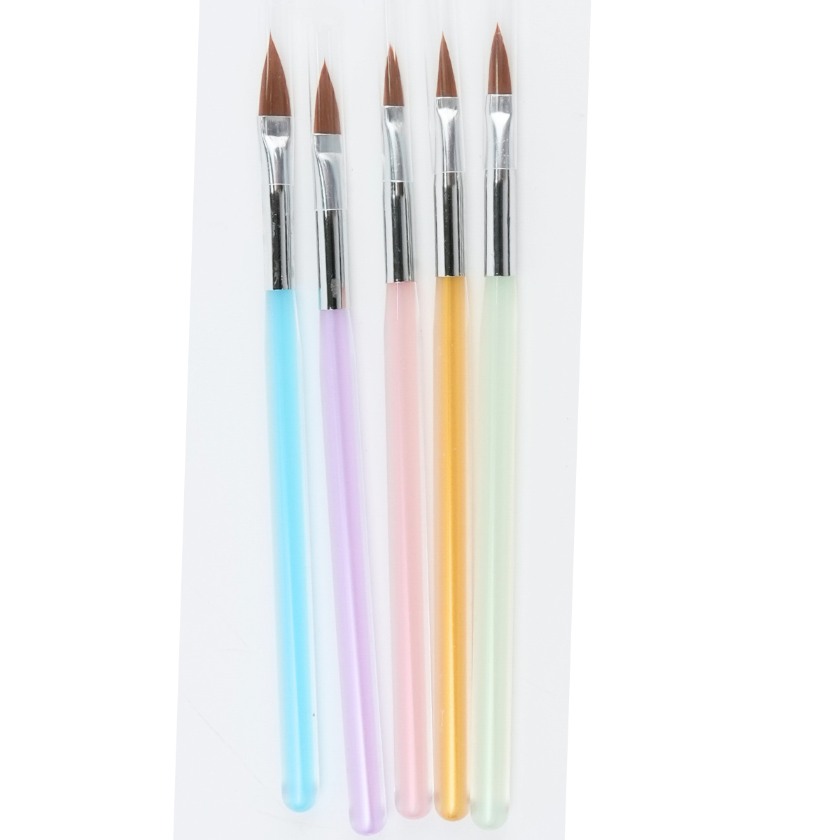 Kit de Pincéis para Unhas – JD3265 Pacote com 12 Conjuntos | Cores Pastel Sortidas