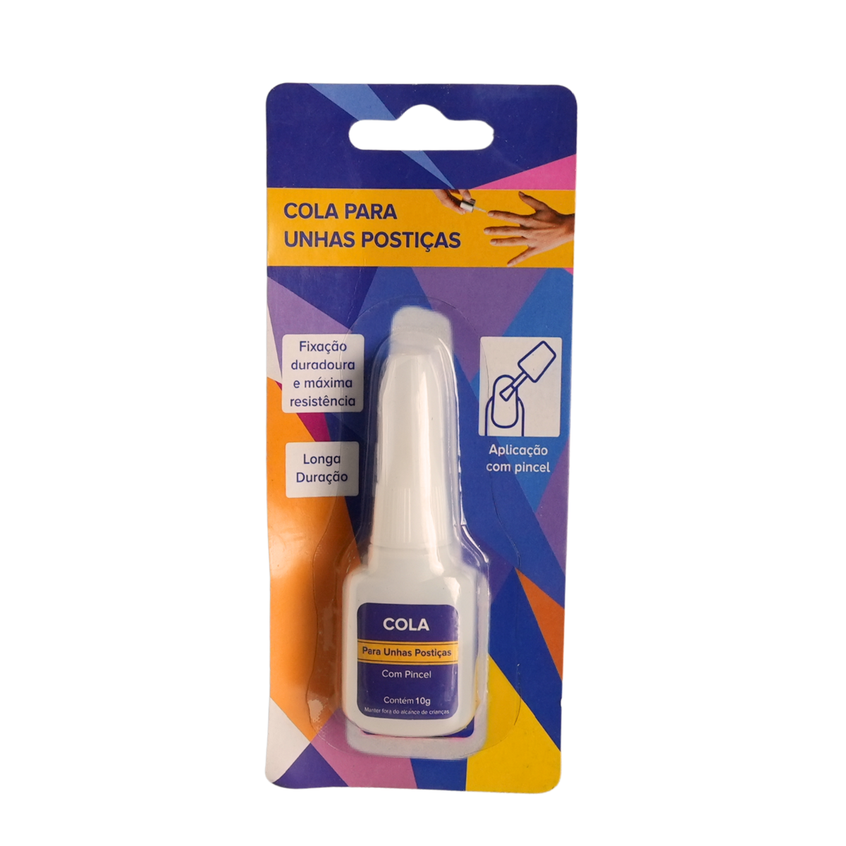 Cola para Unhas Postiças com Pincel – JS528 Pacote com 12 unidades – 10g cada