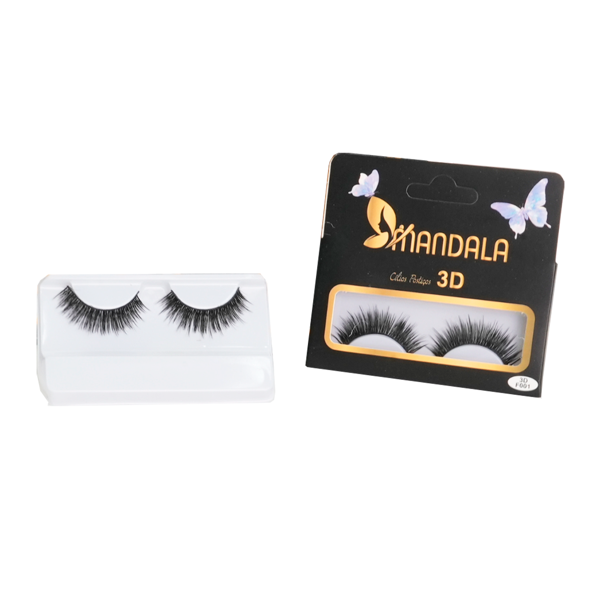 Cílios Postiços 3D Mandala – Caixa com 10 Pares Embalados Individualmente – MC013