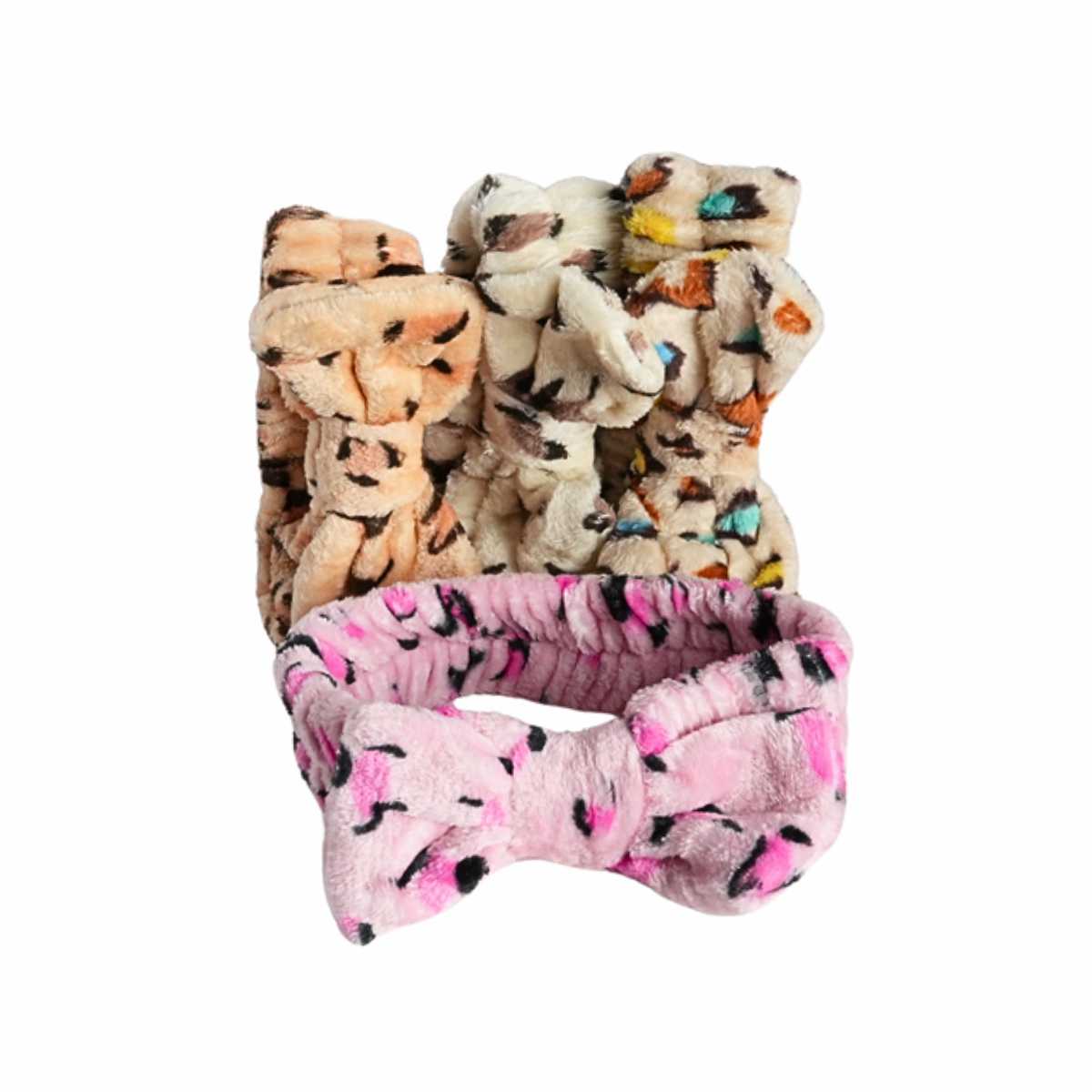 Faixa de Cabelo com Laço Estampada - Pacote com 12 Unidades - MM5582