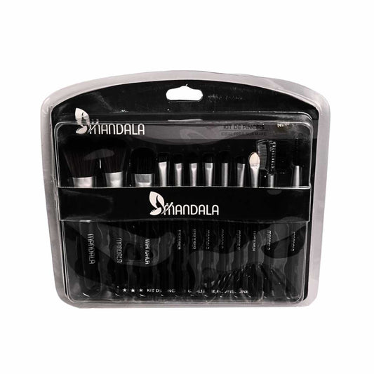Pacote com 6 kits de Pincéis para Maquiagem Mandala - Cada Kit com 12 Peças - MP036