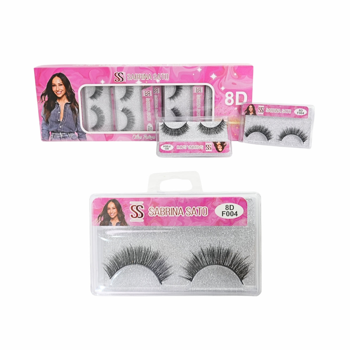 BOX: Cílios Postiços 8D Sabrina Sato – Caixa com 10 Pares Embalados Individualmente – SP3174