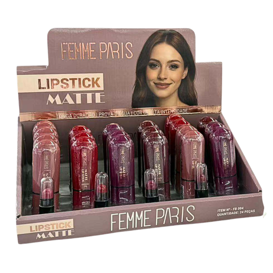 Batom Lipstick Matte Femme Paris FB004 Melancia