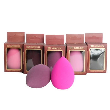 Esponja Gota para Maquiagem – 12 Unidades | Cores Sortidas | Embaladas Individualmente SS2094