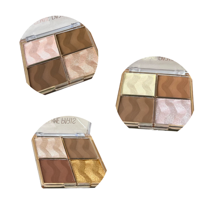 ATACADO: Paleta Femme Paris Contorno e Iluminador – Box com 24 Peças – 3 Tonalidades – FR614