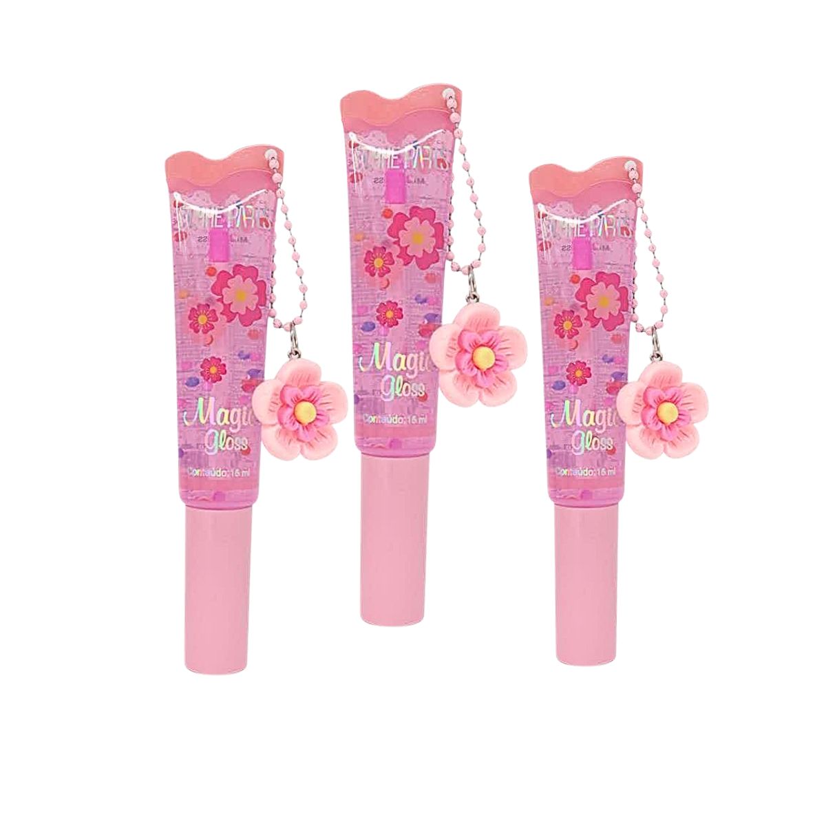 Magic Gloss Femme Paris com Pingente Floral – Box com 24 Unidades – FR149