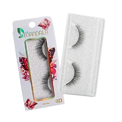 Cílios Postiços Mandala 6D – Box Expositor Holográfico Branco com 12 Caixinhas Individuais – MM2007