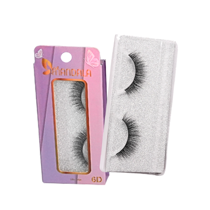 Cílios Postiços Mandala 6D – Box Expositor Holográfico Lilás com 12 Caixinhas Individuais - MM2009