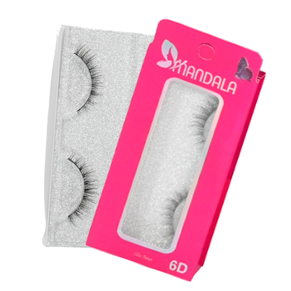 Cílios Postiços Mandala 6D - Box Expositor com 12 Caixinhas Individuais – Modelo MM2000