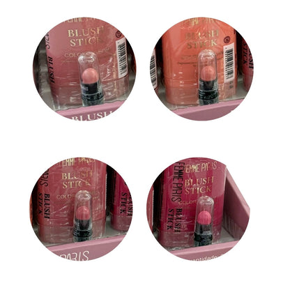 ATACADO: Blush Stick Femme Paris – Box  24 Peças – 4 Tons – Textura Cremosa Color & Glow FR612