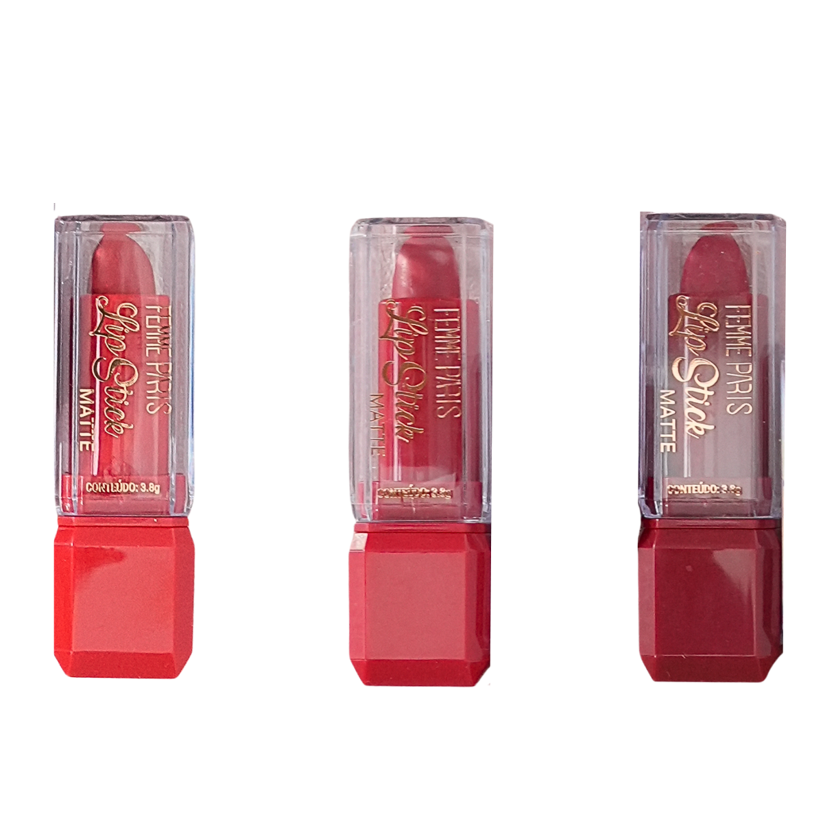 Batom Lip Stick Matte Femme Paris – FB002 Box com 24 peças