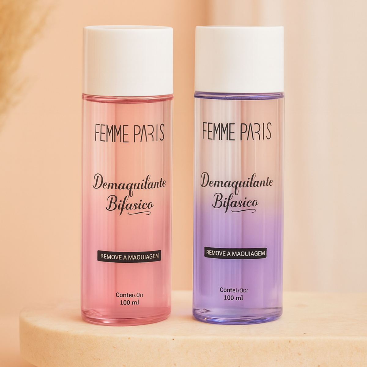 ATACADO: Removedor de Maquiagem Femme Paris – FR616 – Box com 12 Peças – Limpeza Suave e Eficiente