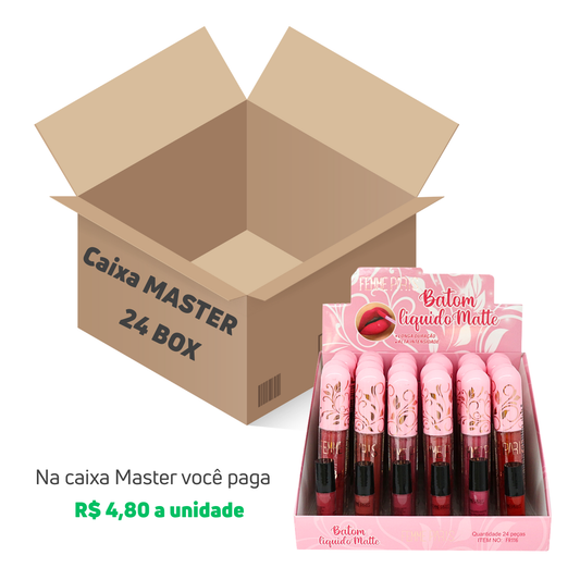 CAIXA MASTER 24 BOX - Batom Líquido Matte Femme Paris FR116CM Box