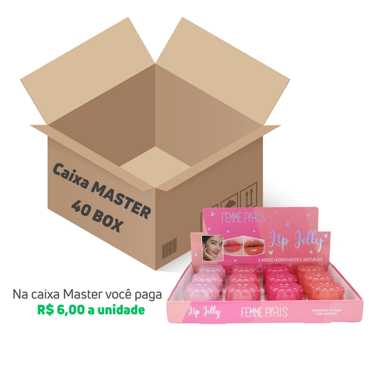 CAIXA MASTER 40 BOX - Lip Jelly Gloss Femme Paris FR129CM