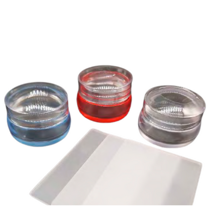 Carimbo para Unhas com Raspador – DF3128 – Pacote com 12 Unidades – Cores Diversas