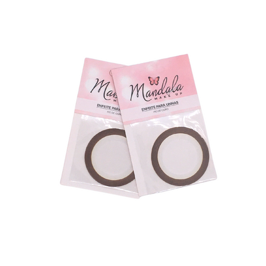 Decoração para Unhas – Fita Adesiva Dourada – DF3159 – Pacote com 12 Unidades