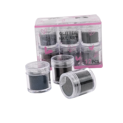 Glitter Nail Art – Acessório para Unhas – Pacote com 12 Unidades DF4095