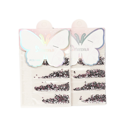 Decoração Strass para Unhas – DF4104 – Pacote com 12 Cartelas (cartela com 3 saquinhos)