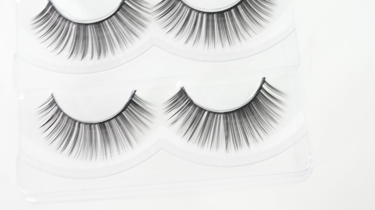 Cílios Postiços Mandala – 4 Pares com Cola, Tufinhos e Aplicador – MC011