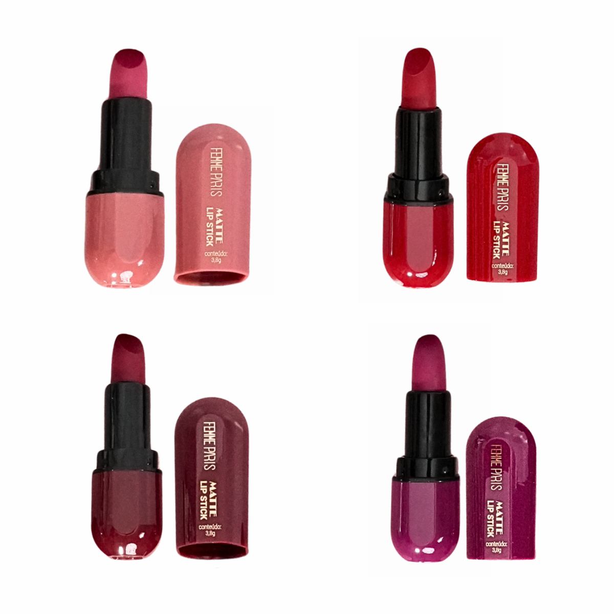 Batom Lipstick Matte Femme Paris FB004 Melancia