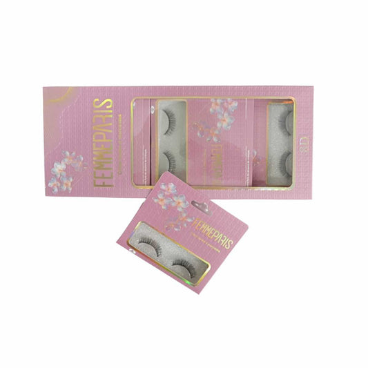 Cílios Postiços 8D Femme Paris – Caixa com 10 Pares Individuais FM1001