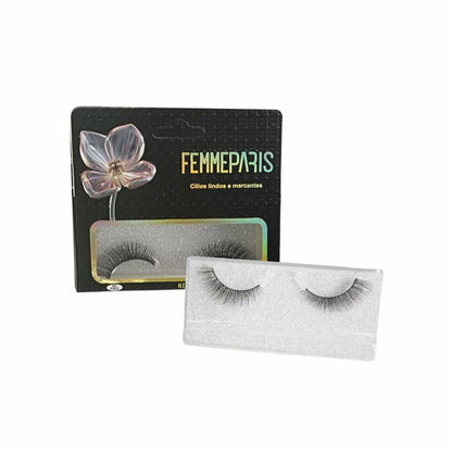 Cílios Postiços 8D Femme Paris – Caixa com 10 Pares (Modelo Black Glam) FM1002