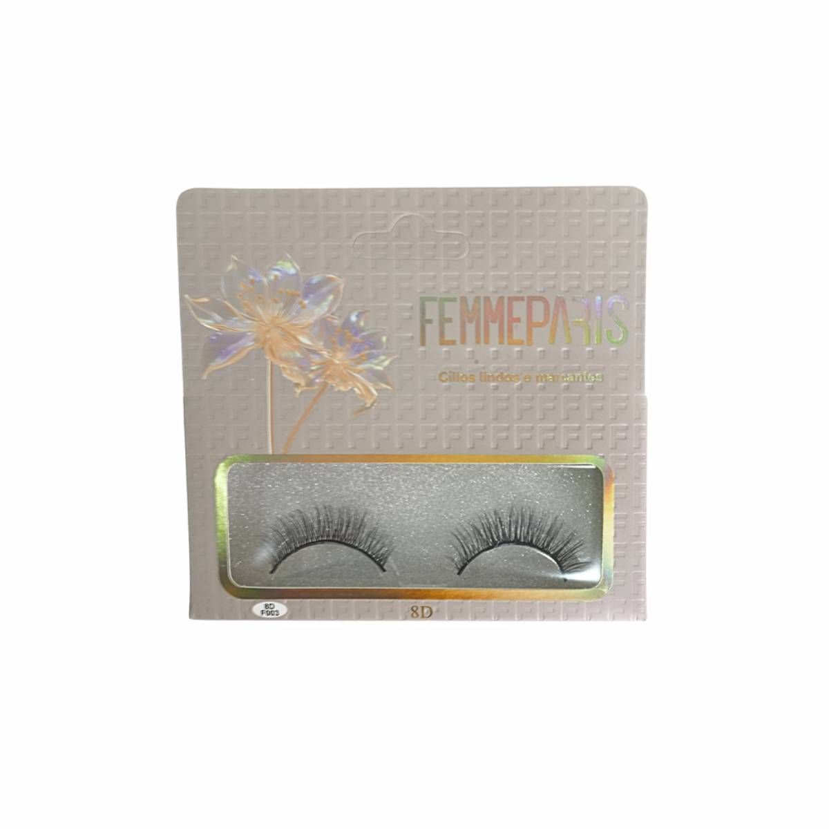 Cílios Postiços 8D Femme Paris – Caixa com 10 Pares (Modelo Natural Elegance) FM1003