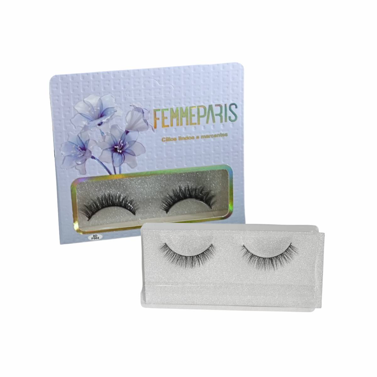 Cílios Postiços 8D Femme Paris – Caixa com 10 Pares (Modelo Violet Bloom) FM1004