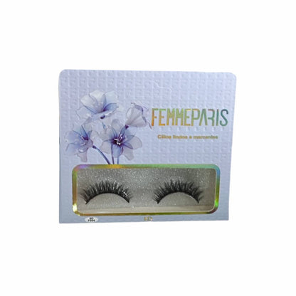 Cílios Postiços 8D Femme Paris – Caixa com 10 Pares (Modelo Violet Bloom) FM1004