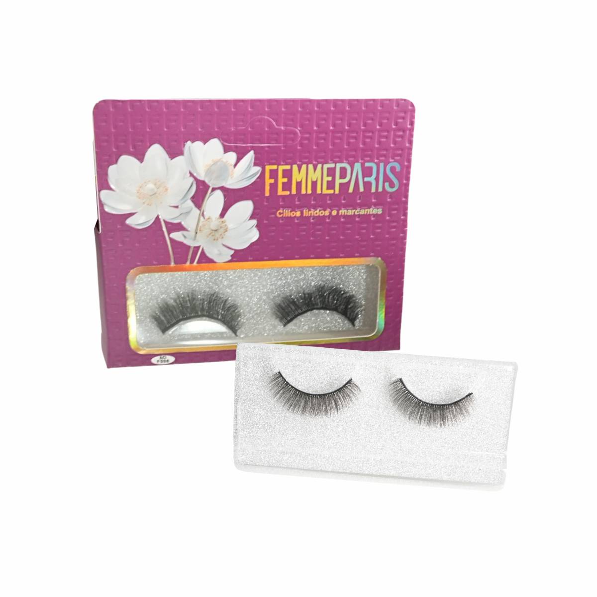 Cílios Postiços 8D Femme Paris – Caixa com 10 Pares (Modelo Magnolia Touch) FM1008