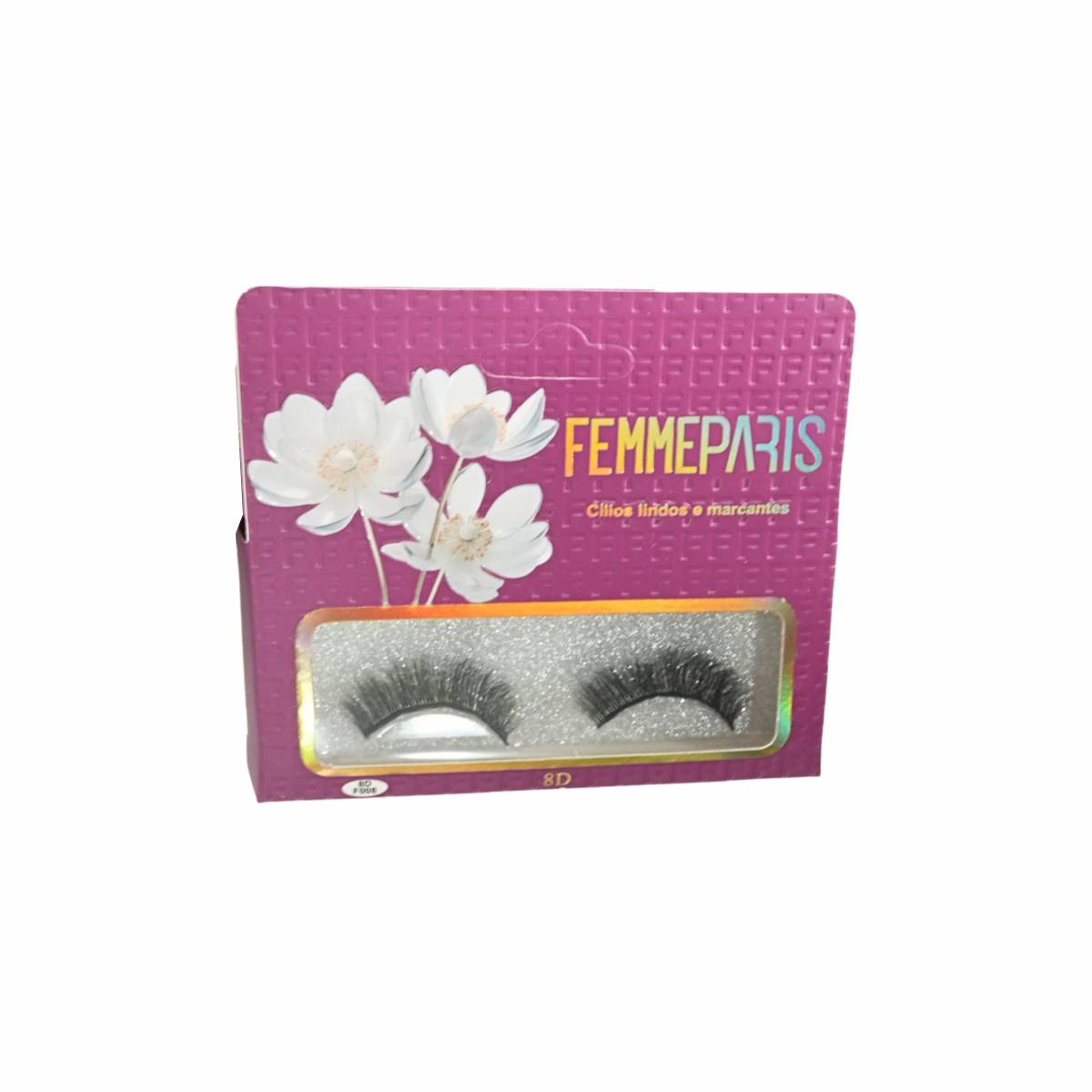 Cílios Postiços 8D Femme Paris – Caixa com 10 Pares (Modelo Magnolia Touch) FM1008