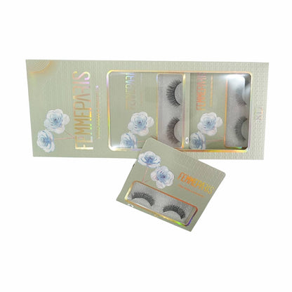 Cílios Postiços 8D Femme Paris – Caixa com 10 Pares (Modelo Green Rose Elegance) FM1009