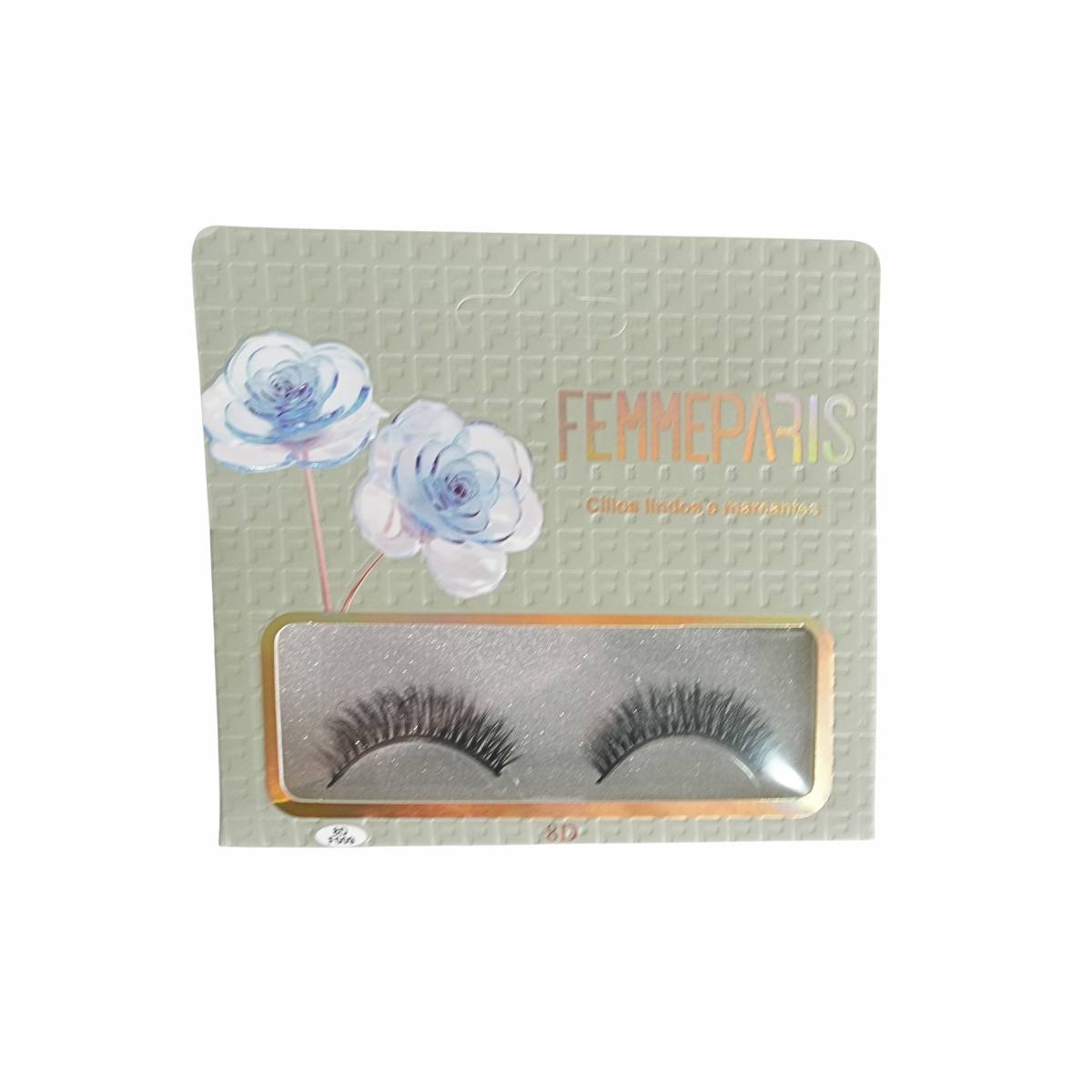 Cílios Postiços 8D Femme Paris – Caixa com 10 Pares (Modelo Green Rose Elegance) FM1009