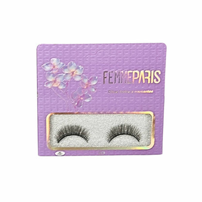 Cílios Postiços 8D Femme Paris – Embalagem com 6 Pares – Orchid Glow Elegance FM1011