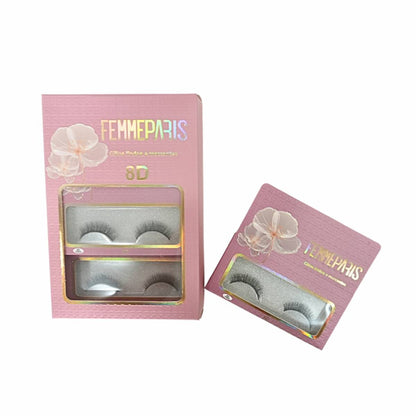 Cílios Postiços 8D Femme Paris – Modelo Nude Peony Grace – Caixa com 6 Pares FM1012