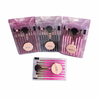 Kit de Pincéis para Maquiagem Femme Paris – Pacote com 12 Kits - FM2002
