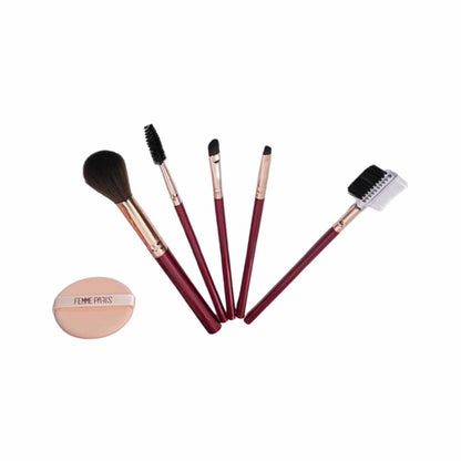 Kit de Pincéis para Maquiagem Femme Paris – Pacote com 12 Unidades - FM2006
