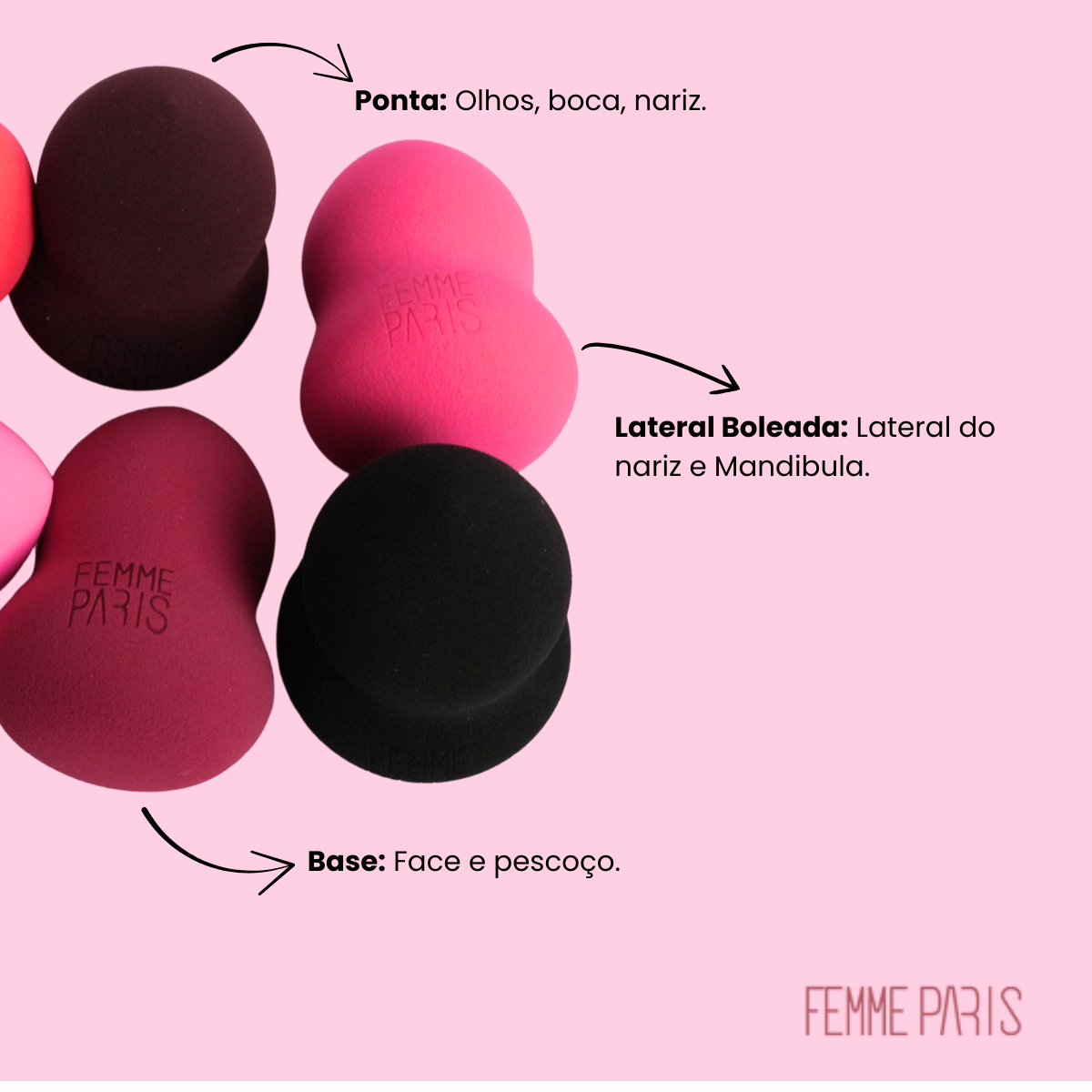 Esponja Formato Cinturinha Femme Paris | Ultra Macia | Cores Sortidas - FM3015