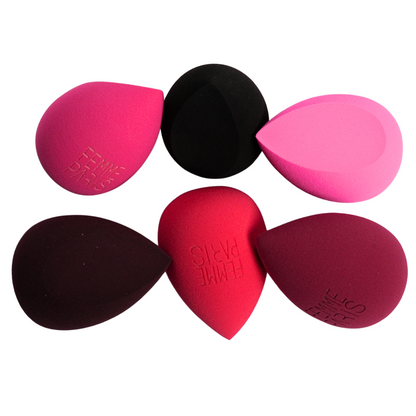 Esponja para Maquiagem Gota Chanfrada Femme Paris - Pacote com 12pçs – Revenda FM3017