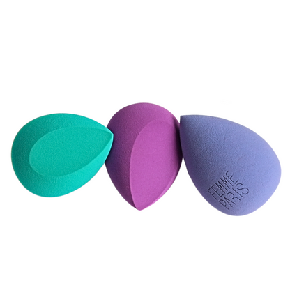Esponja para Maquiagem Gota Chanfrada Femme Paris - Kit com 12 Unidades - FM3020