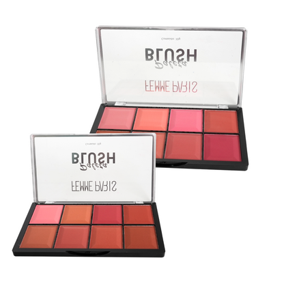 BOX 12 pçs Paleta de Blush Cores Pigmentadas De Longa Duração – Caixa FR045
