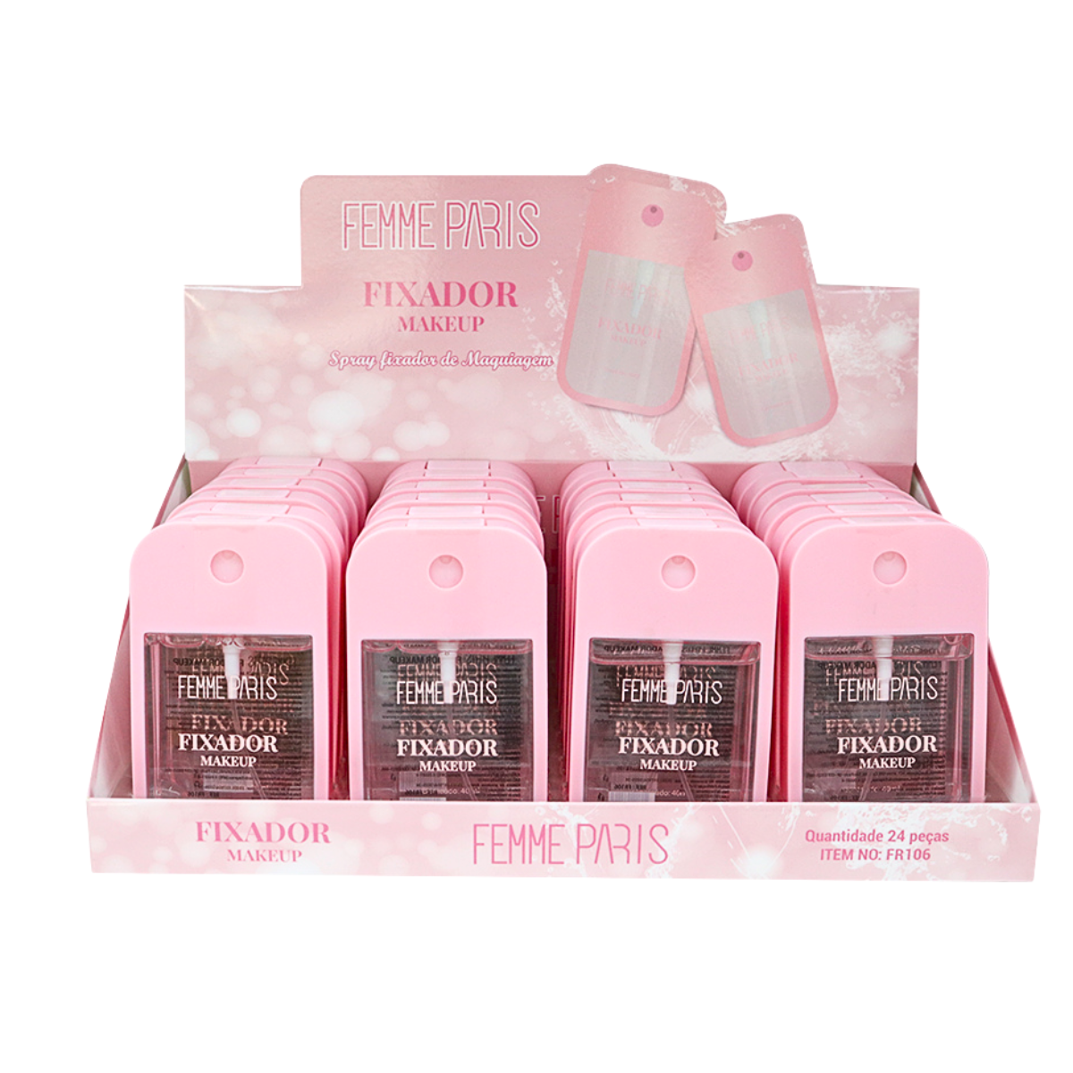 Fixador de Maquiagem Femme Paris FR106 - Box com 24 pçs