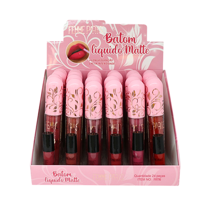CAIXA MASTER 24 BOX - Batom Líquido Matte Femme Paris FR116CM Box