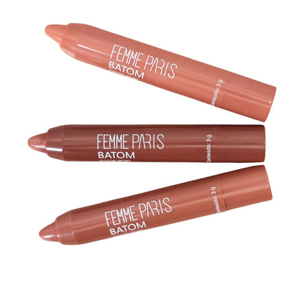 Batom Cremoso Retrátil Femme Paris FR120 Caixa com 24 peças