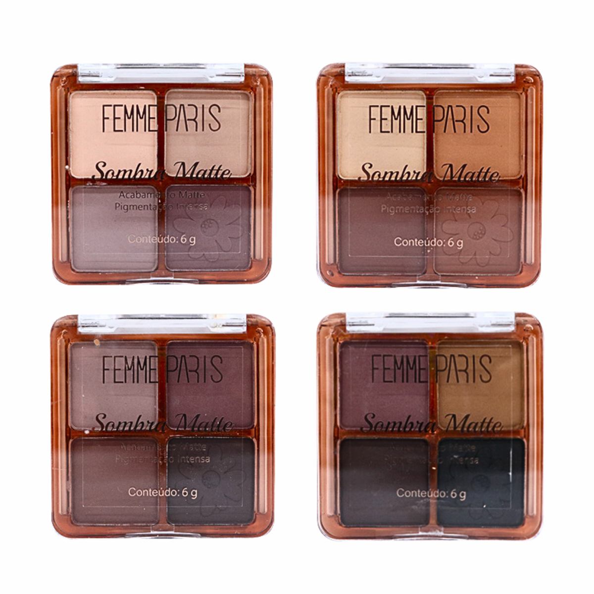 CAIXA MASTER 16 BOX - Paleta de Sombras Matte Femme Paris FR126CM