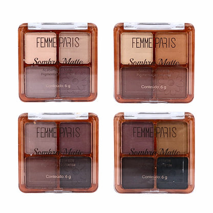CAIXA MASTER 16 BOX - Paleta de Sombras Matte Femme Paris FR126CM