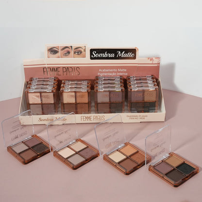 CAIXA MASTER 16 BOX - Paleta de Sombras Matte Femme Paris FR126CM